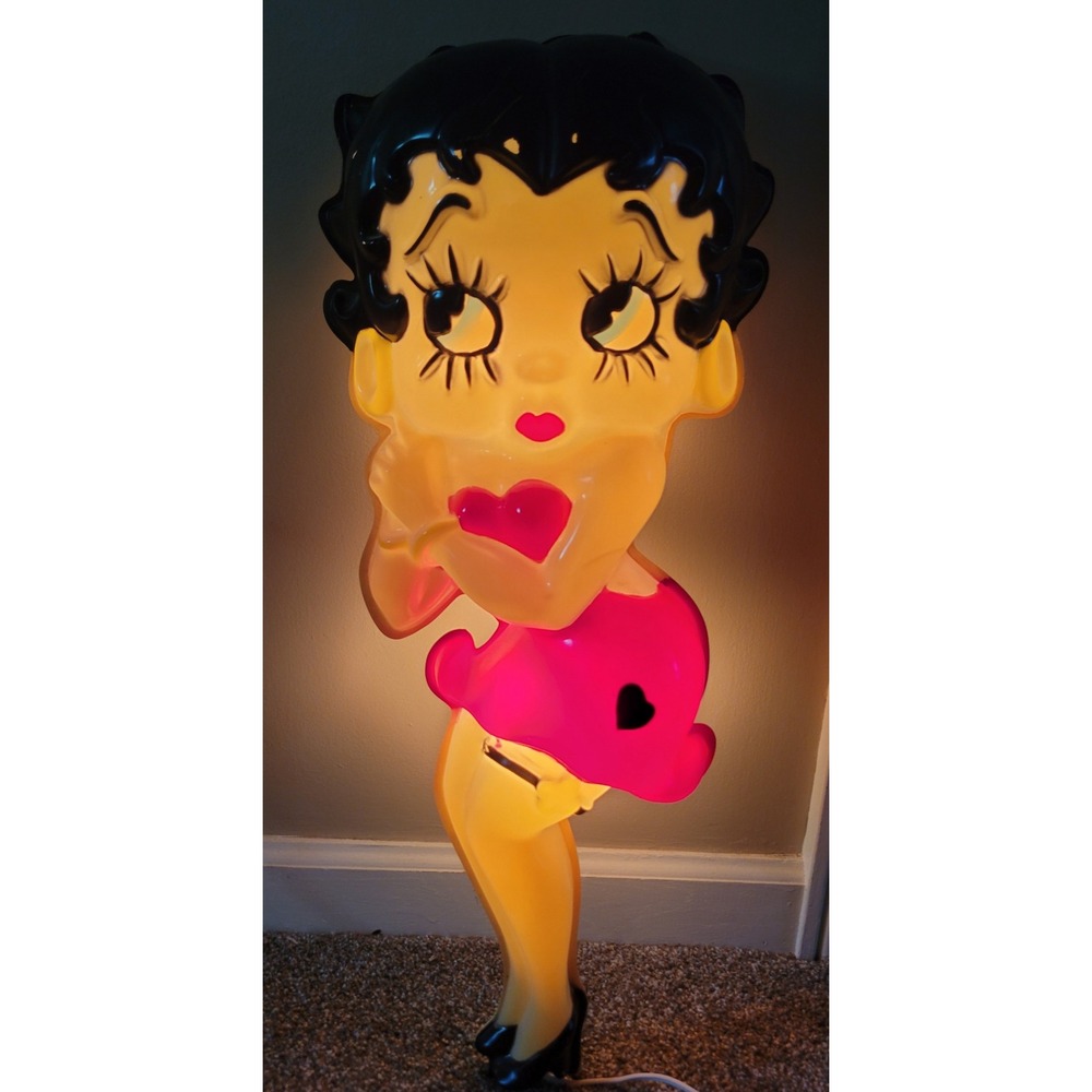 Vintage 1992 Betty Boop Blow Mold Wall Lamp 24" Works! Headlites Collectibles - Picture 1 of 10